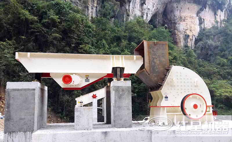 錘式打沙機作業現場